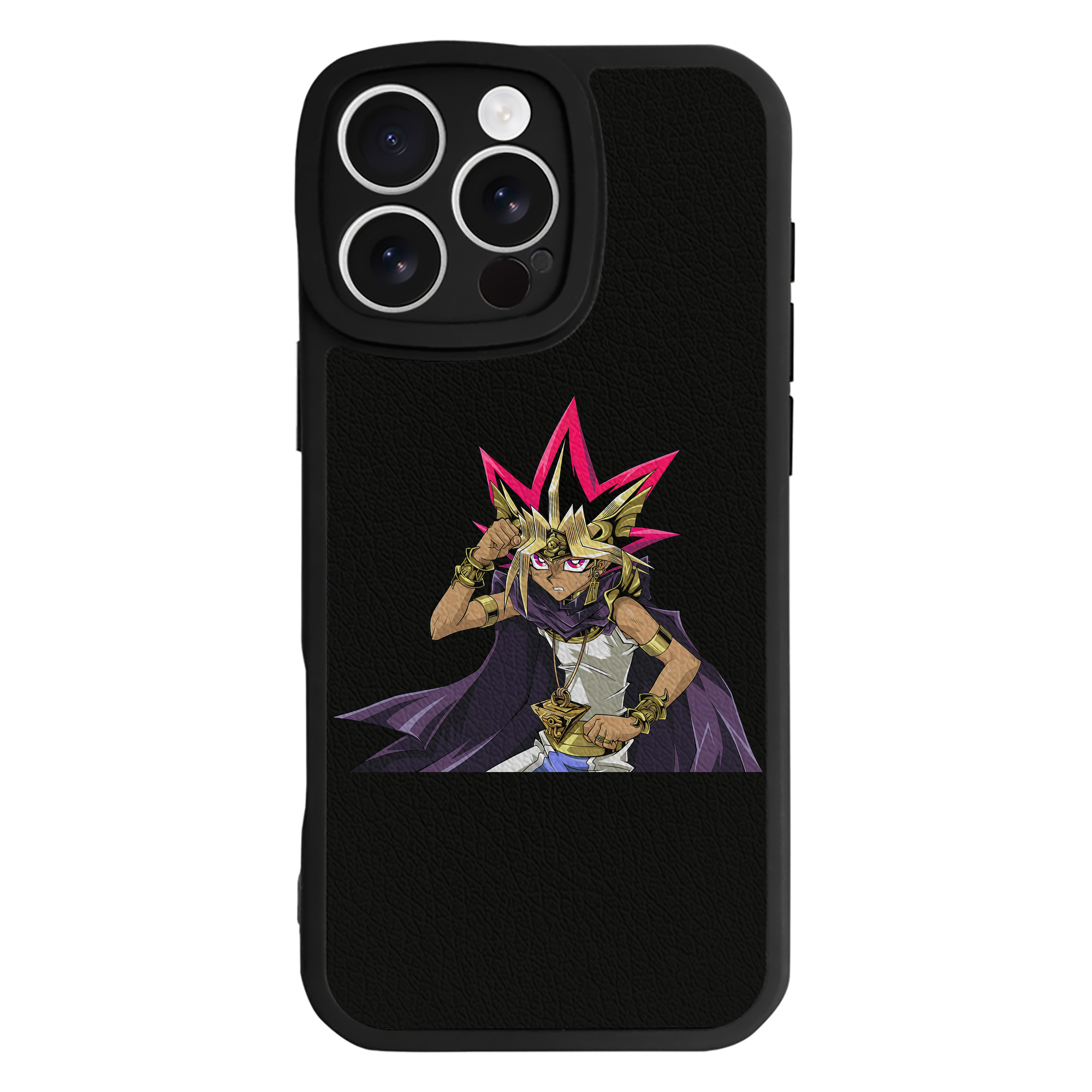 （画像用） 遊☆戯☆王 Yu-Gi-Oh! 【iPhone 16シリーズ対応】シリコンスマホケース（レザー調） 材質：シリコン